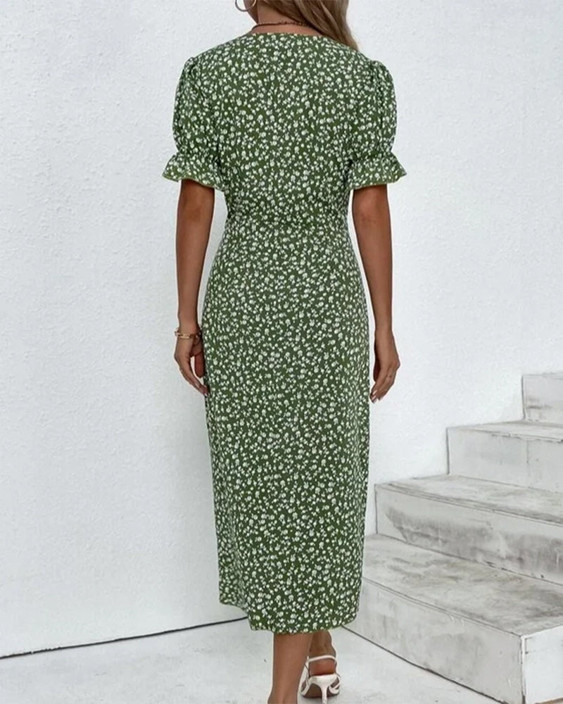 Judith | Sukienka V-Neck Fresh Bloom