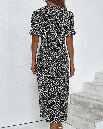 Judith | Sukienka V-Neck Fresh Bloom