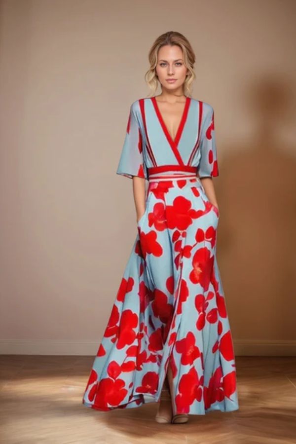 Violet™  | Ponadczasowa Elegancja Kwiatowa Sukienka