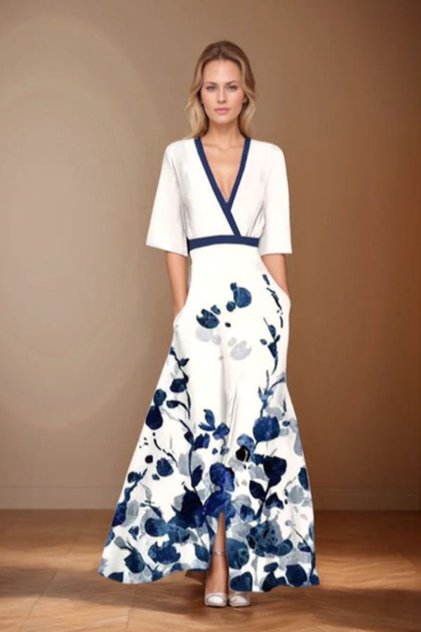 Violet™  | Ponadczasowa Elegancja Kwiatowa Sukienka