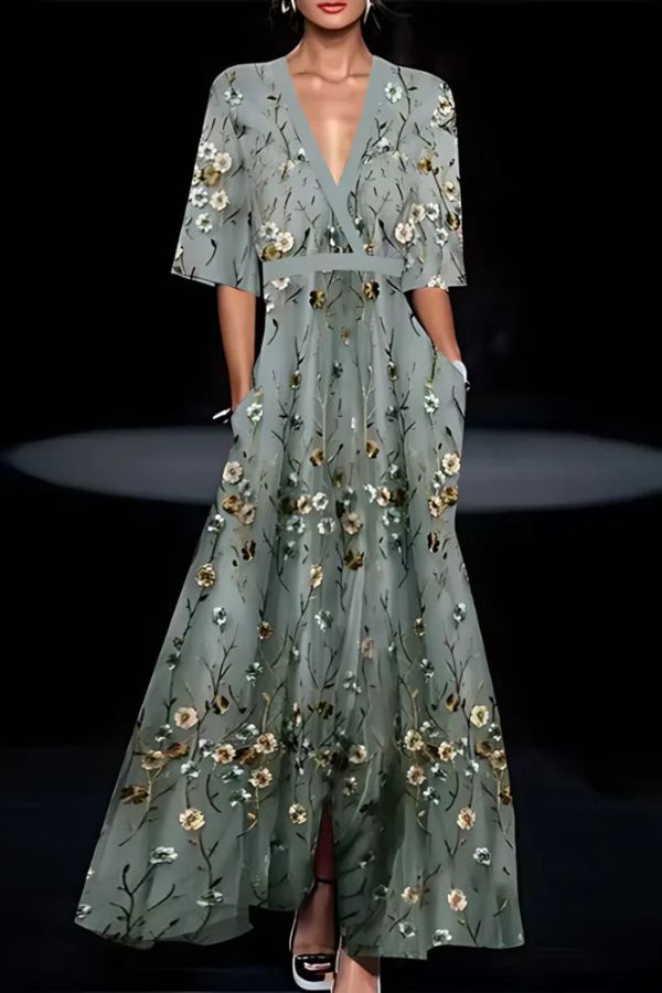 Violet™  | Ponadczasowa Elegancja Kwiatowa Sukienka