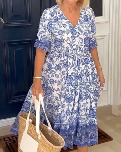 Grace™ - Sukienka Boho z dekoltem w serek