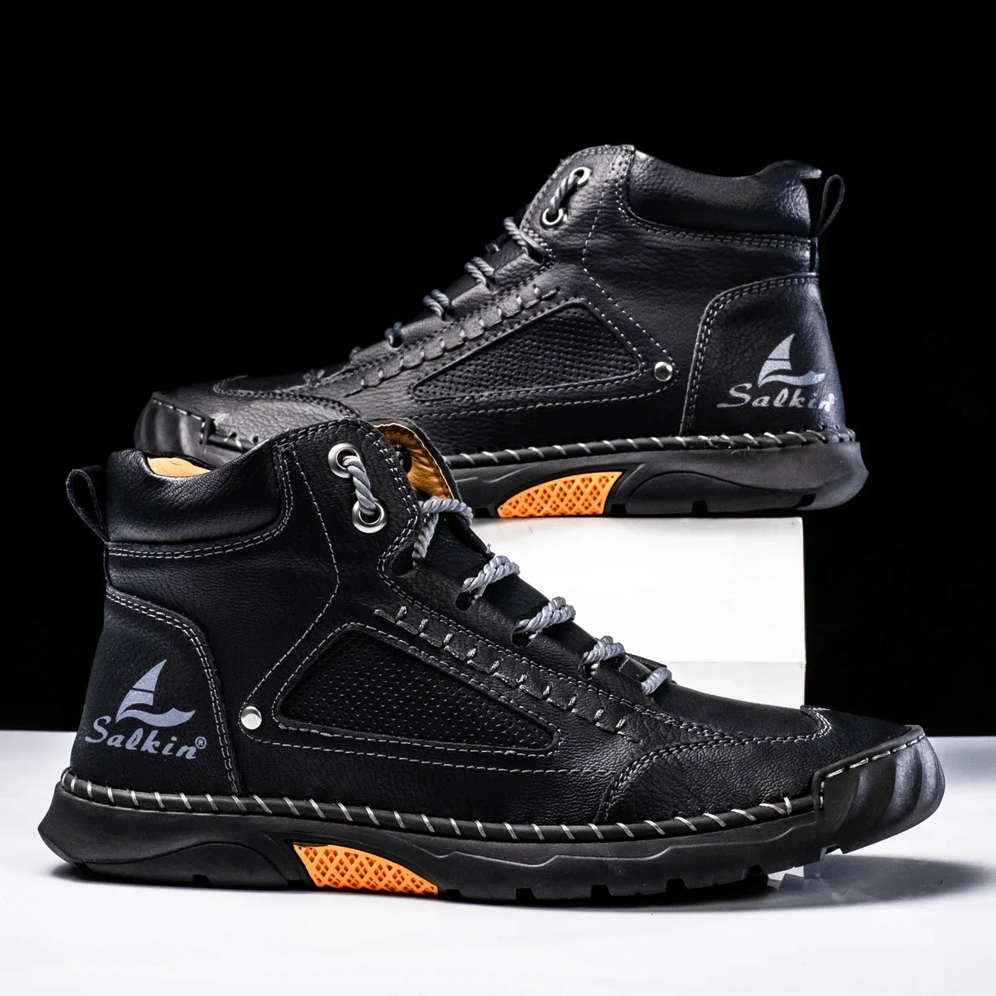 St. Moritz Skórzane Buty Wysokie