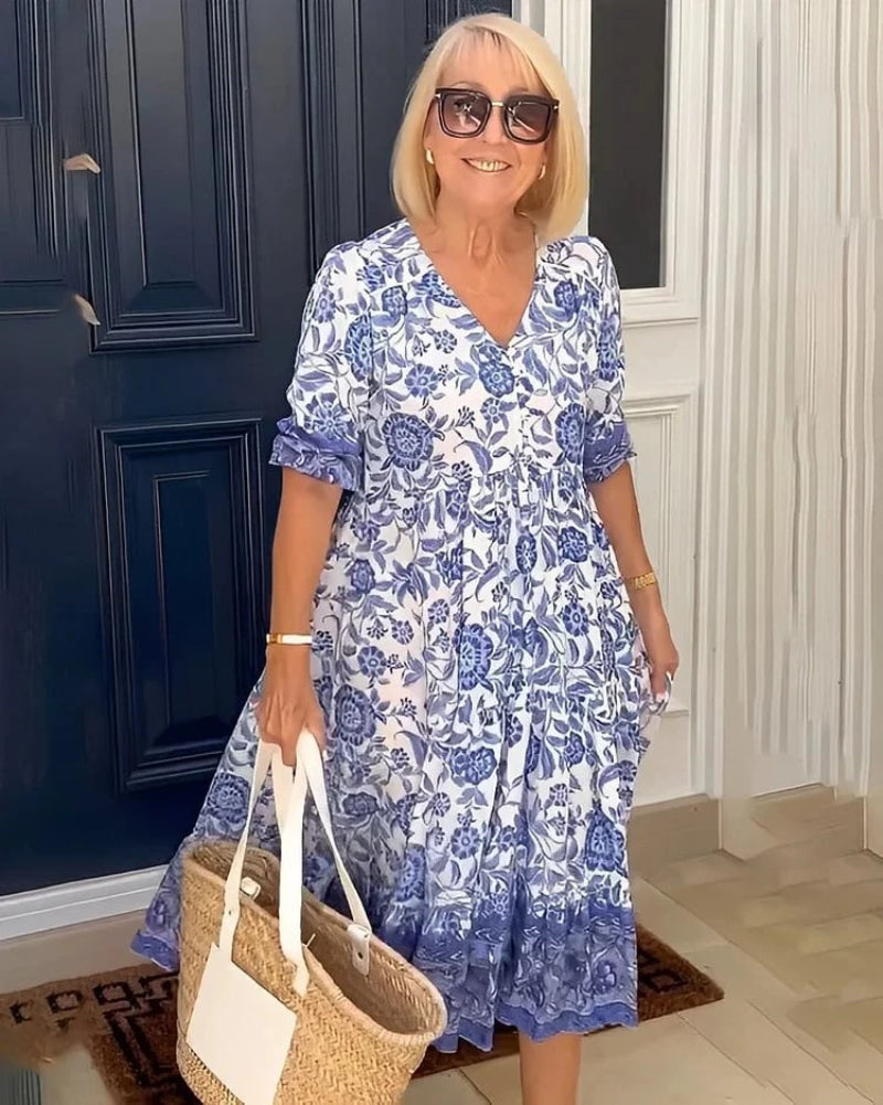 Grace™ - Sukienka Boho z dekoltem w serek